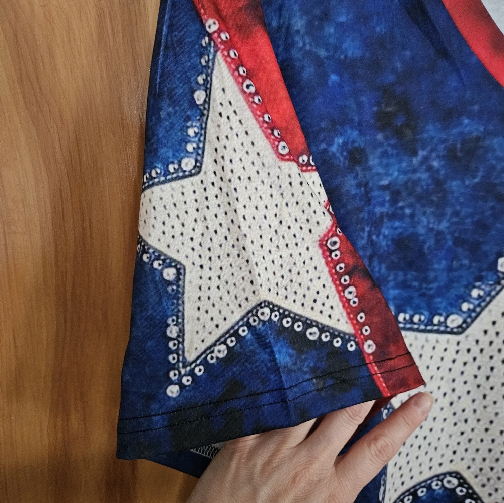 Patriotic V-Neck Shirts - Red and Blue - Picture 3 of 11